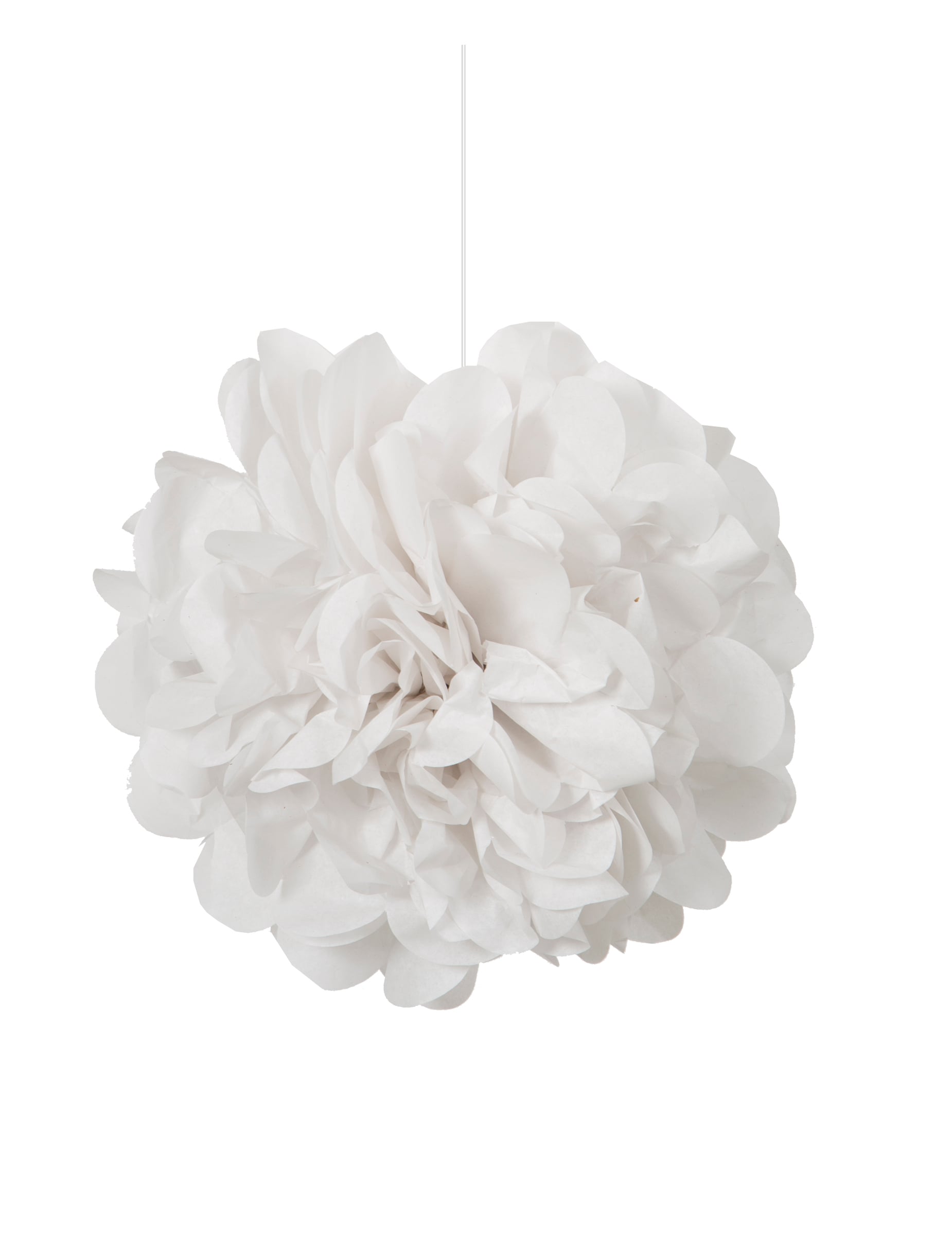 3 weiße Papier-Pompoms 22 cm zum Aufhängen für Hochzeiten 3 weiße Papier-Pompoms 22 cm zum Aufhängen für Hochzeiten von UNIQUE