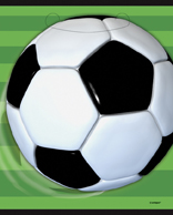 3D-Fussballtasche 8 Stück grün-schwarz-weiss von UNIQUE