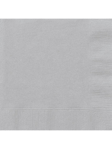 50 Papierservietten Grau 33 x 33 cm von UNIQUE