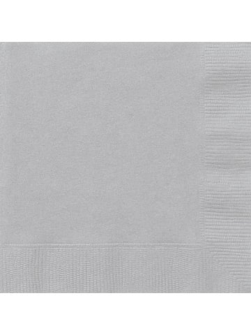 50 Papierservietten Grau 33 x 33 cm von UNIQUE