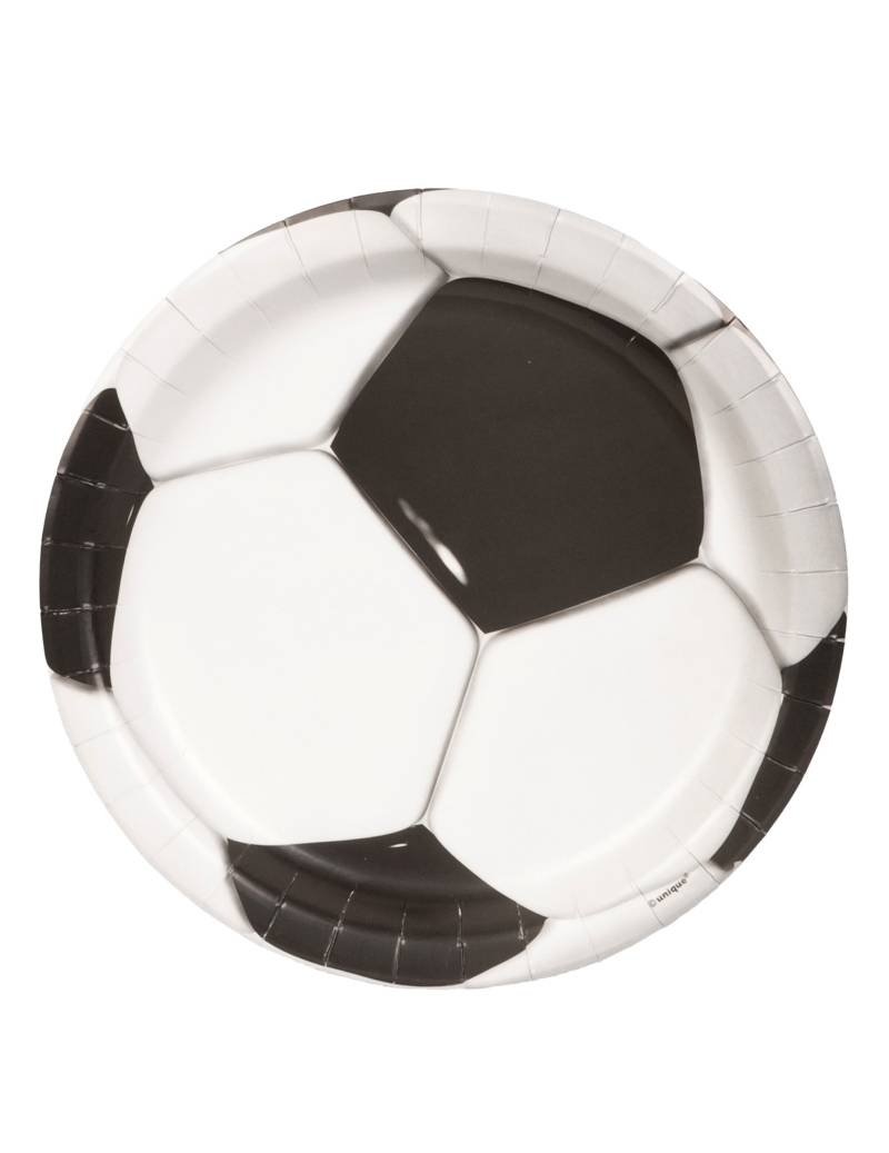 8 Fußball-Pappteller 23 cm 8 Fußball-Pappteller 23 cm von UNIQUE