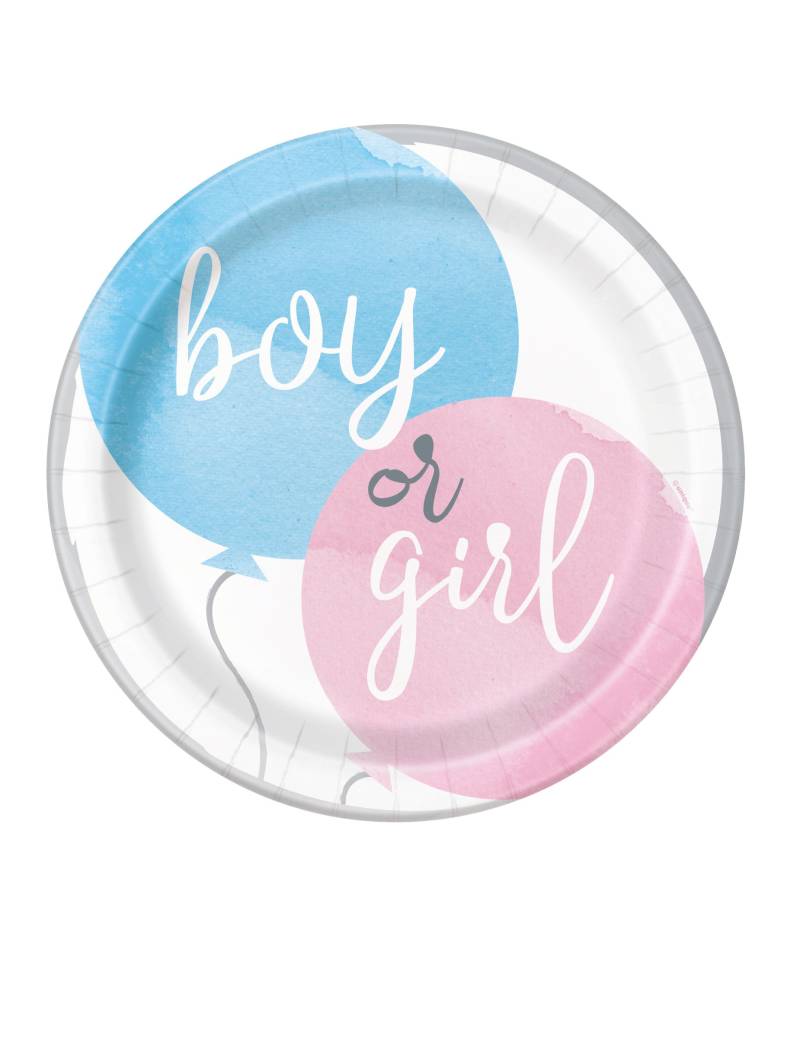 8 Pappteller Girl or Boy Klein 21 cm 8 Pappteller Girl or Boy Klein 21 cm von UNIQUE