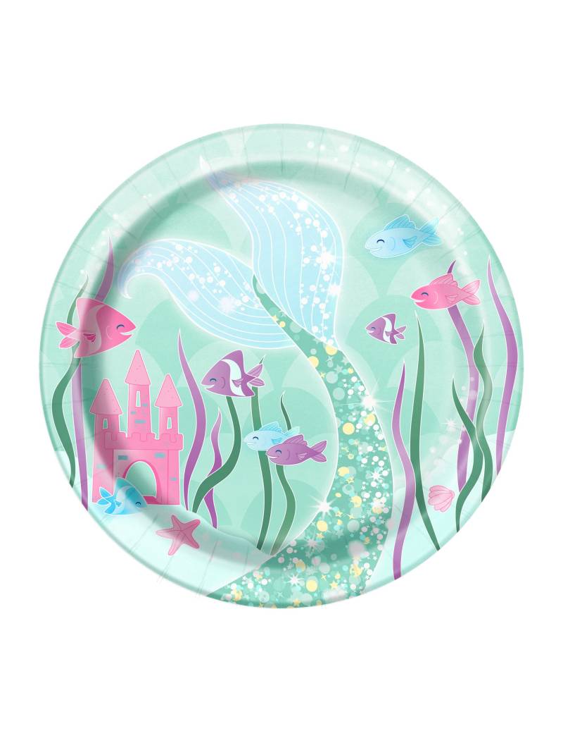 8 Pappteller Meerjungfrau Klein 17,5 cm 8 Pappteller Meerjungfrau Klein 17,5 cm von UNIQUE