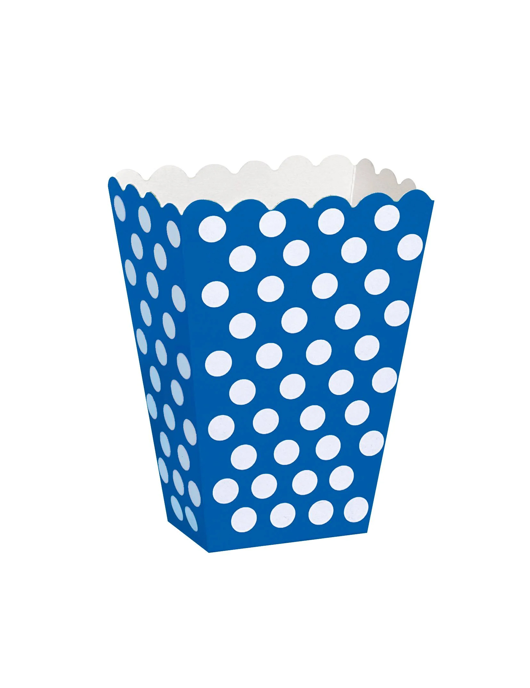 8 Popcorn Boxen mit blauen und weißen Punkten 8 Popcorn Boxen mit blauen und weißen Punkten von UNIQUE