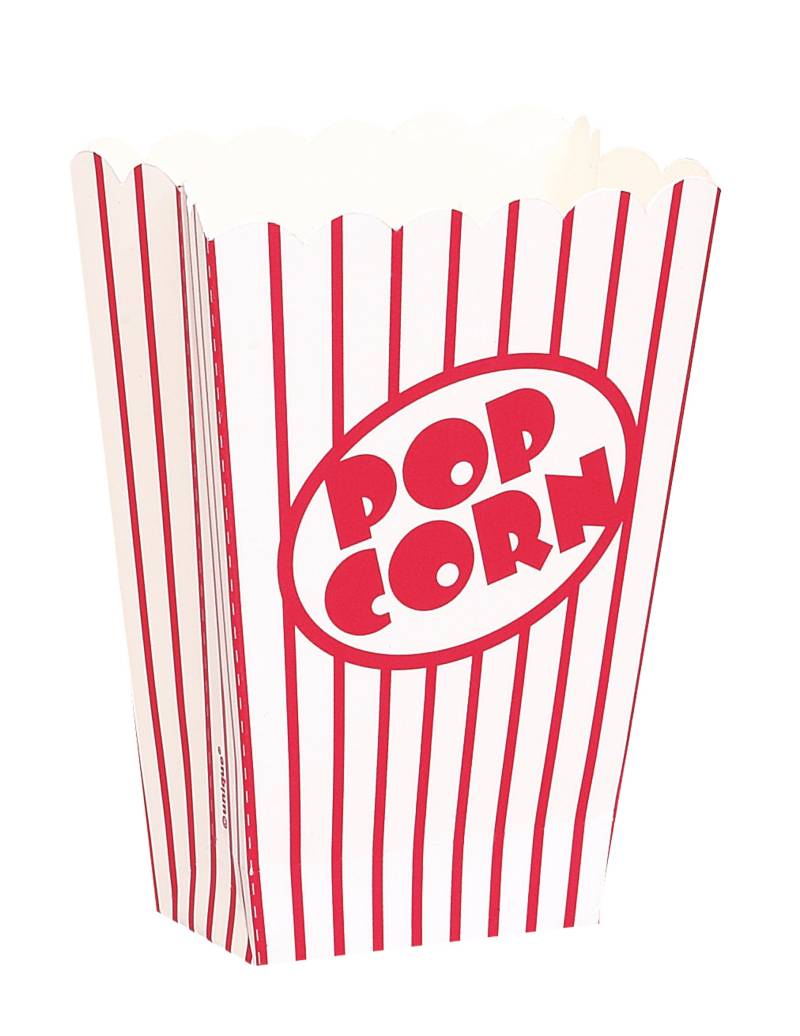 8 kleine Popcorn-Boxen weiß-rot gestreift 9 cm aus Pappe 8 kleine Popcorn-Boxen weiß-rot gestreift 9 cm aus Pappe von UNIQUE
