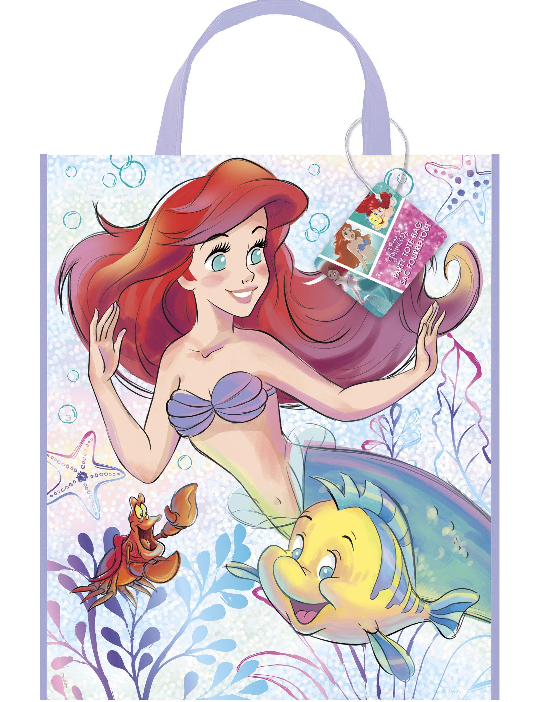Arielle-Geschenktüten Partydeko bunt 33x28 cm von UNIQUE