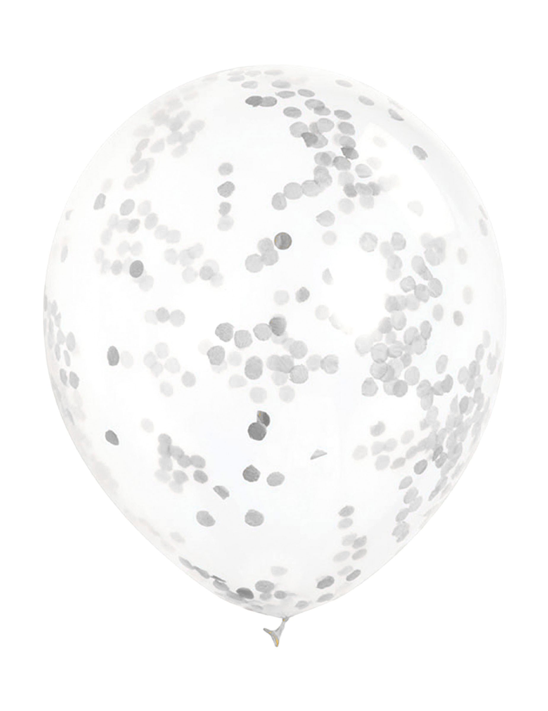Befüllbare Konfetti-Ballons 6 Stück silber Befüllbare Konfetti-Ballons 6 Stück silber von UNIQUE