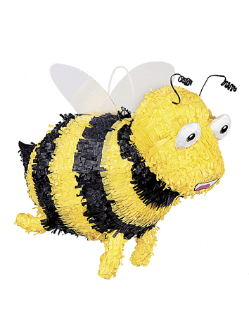 Bienen-Piñata Kindergeburtstags-Partydeko schwarz-gelb von UNIQUE