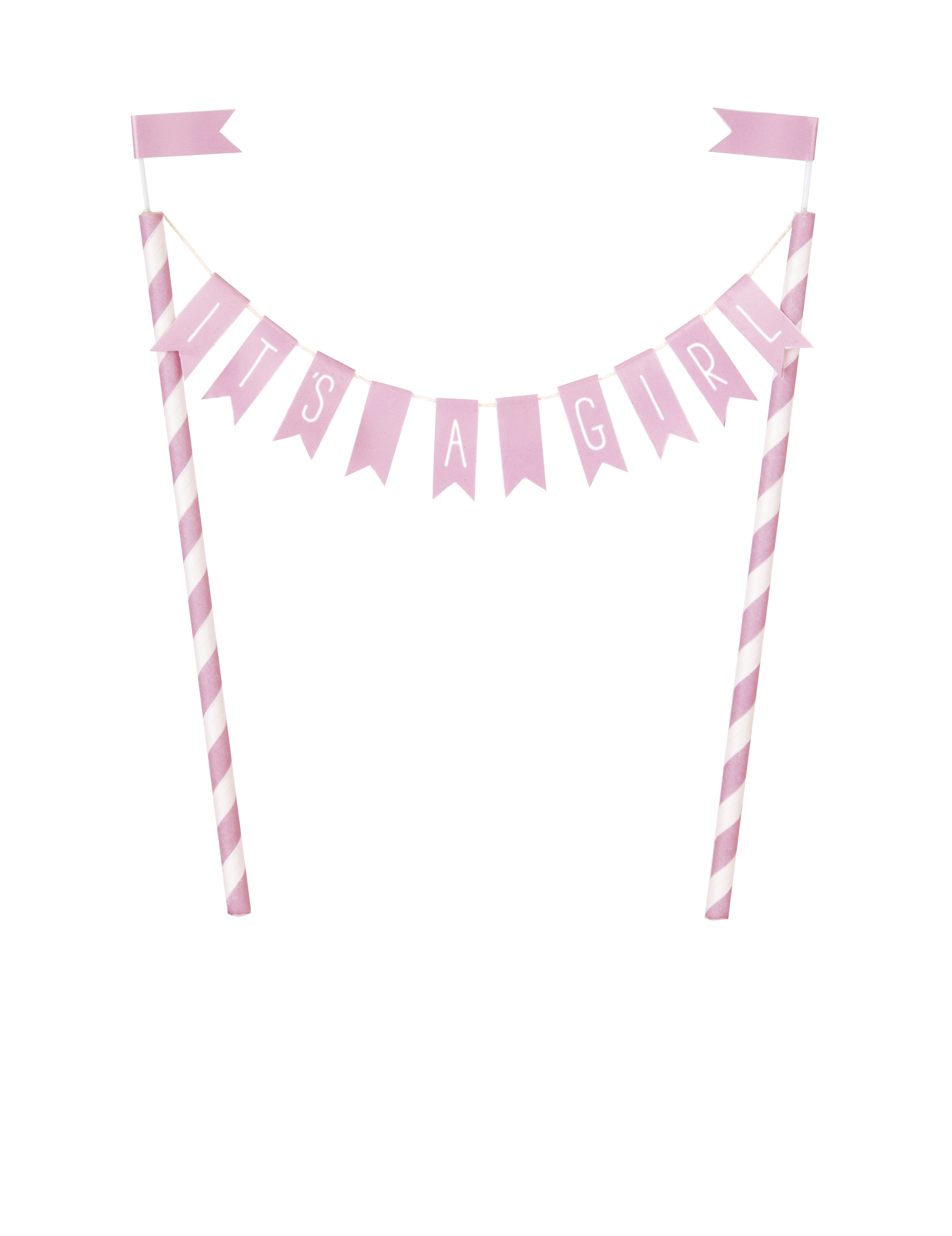 Cake Topper It's a Girl Rosa 25 x 22,5 cm Babyparty von UNIQUE