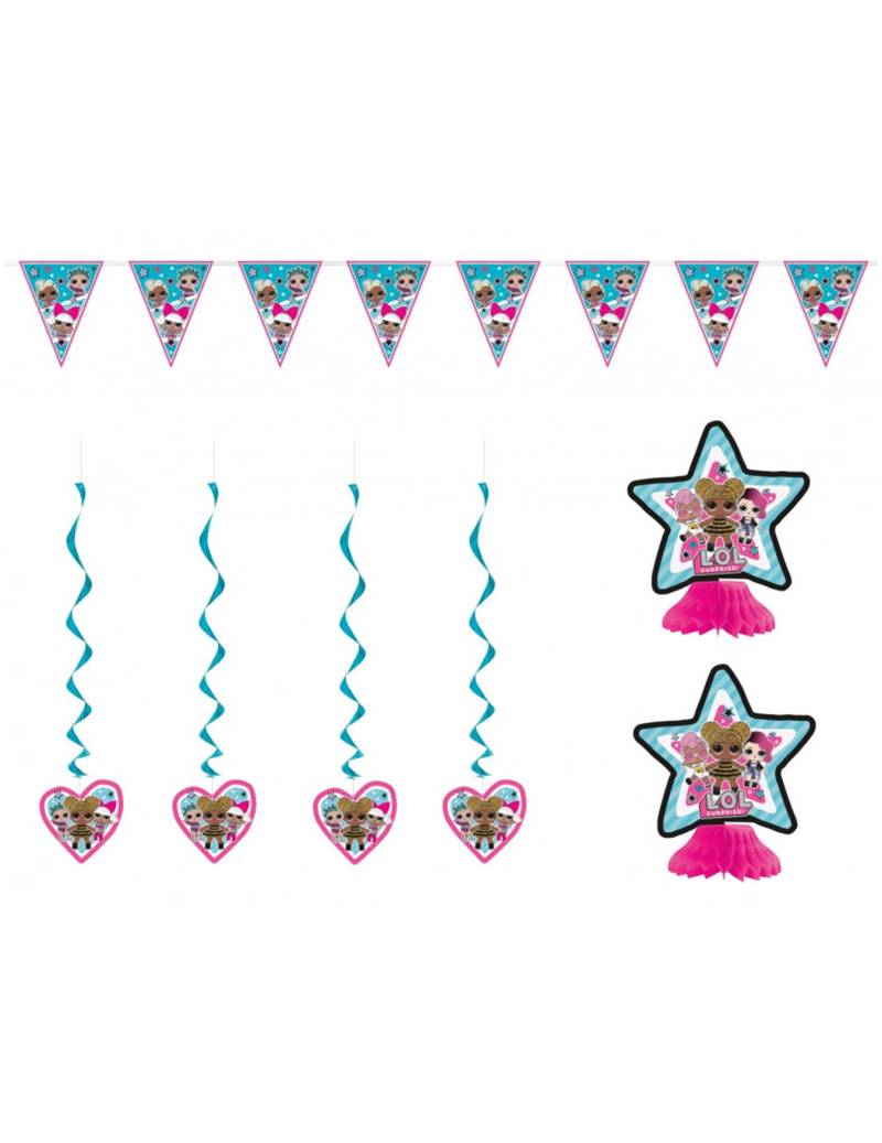 Deko Set LOL Surprise 7-teilig, pink, blau, türkis von UNIQUE