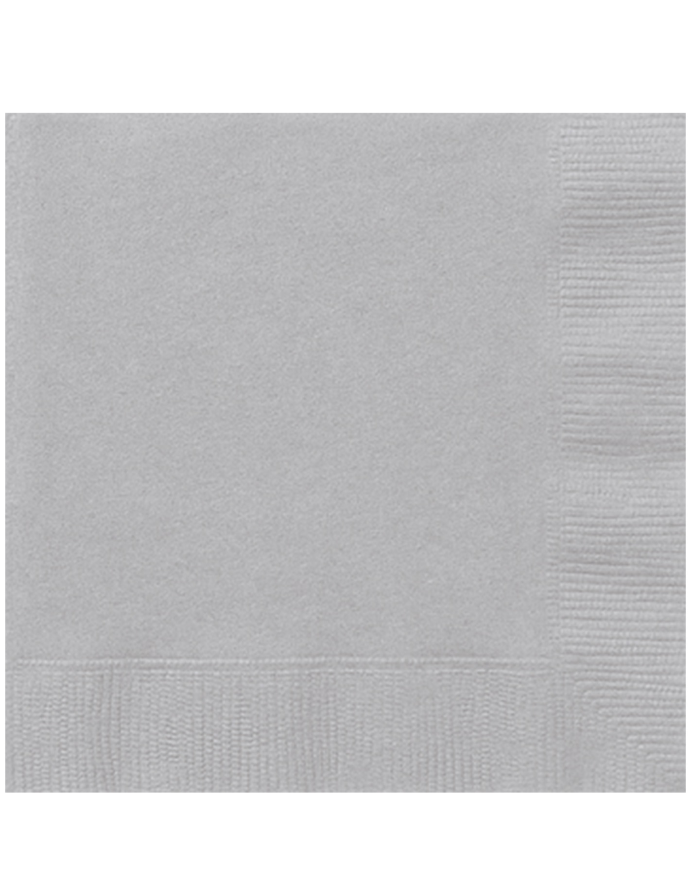Edle Papierservietten Party-Tischdeko 20 Stück silber 33 x 33cm von UNIQUE