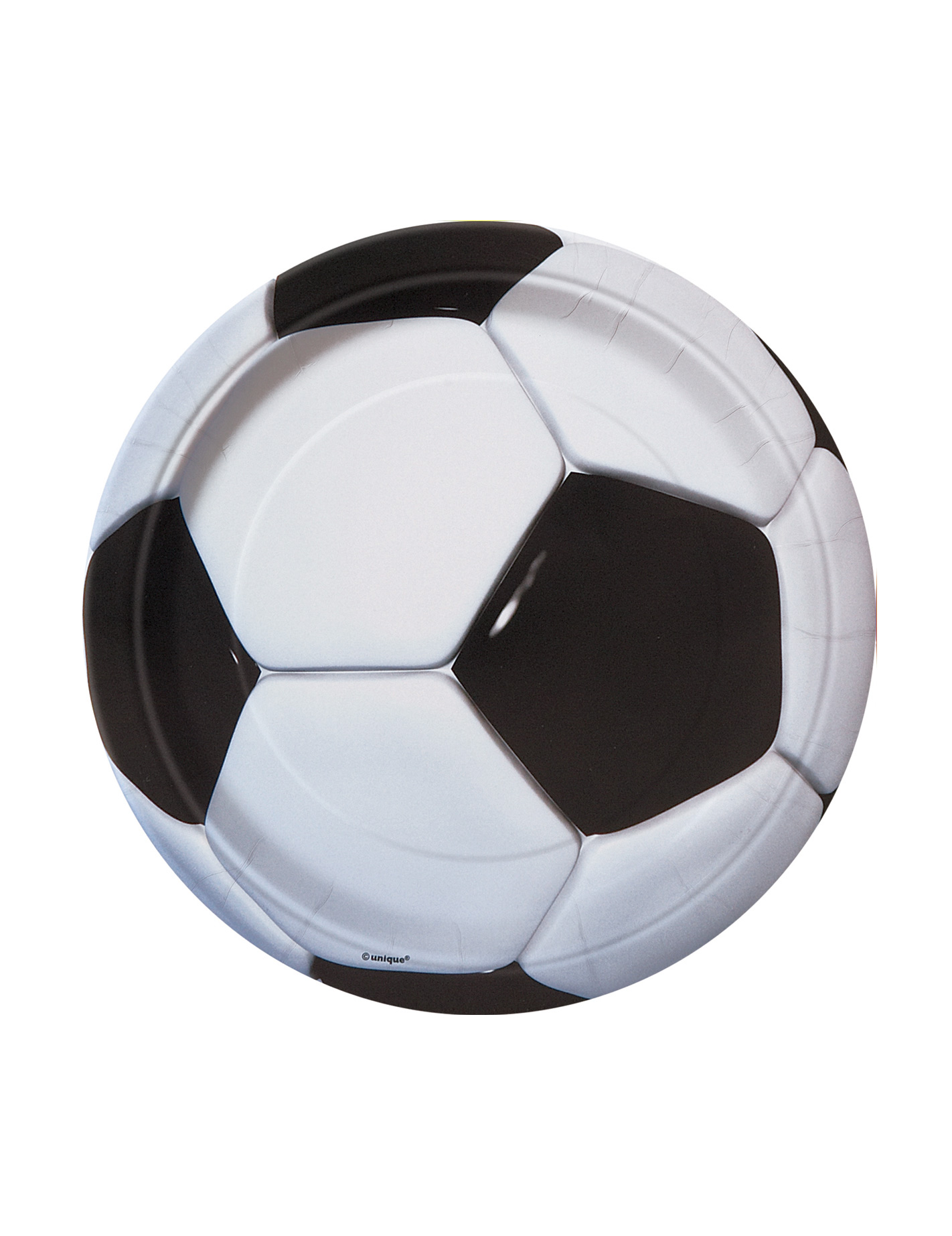 Fussball-Pappteller 8 Stück schwarz-weiss 18cm Fussball-Pappteller 8 Stück schwarz-weiss 18cm von UNIQUE
