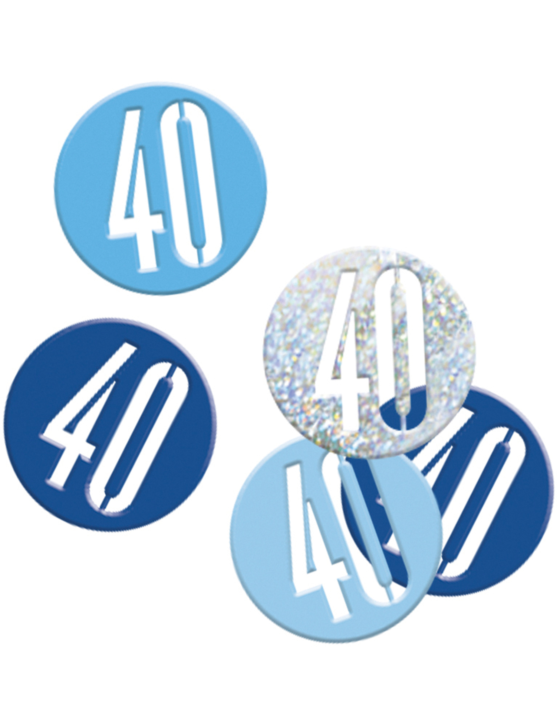 Geburtstags-Konfetti Jubiläumsdeko 40 Jahre blau-hellblau-silber 14g Geburtstags-Konfetti Jubiläumsdeko 40 Jahre blau-hellblau-silber 14g von UNIQUE