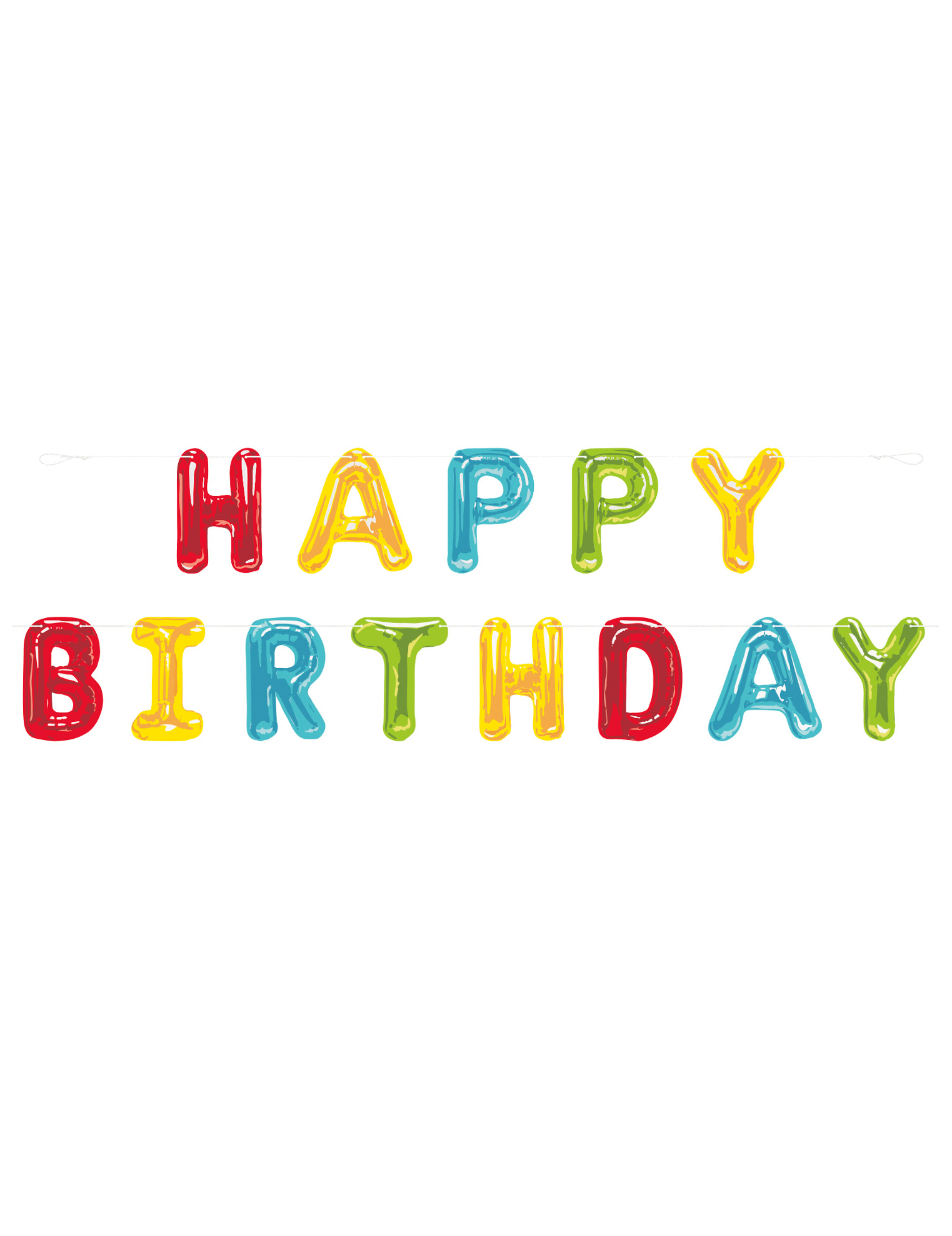 Geburtstagsgirlande 'Happy Birthday' bunt 2,74 m Geburtstagsgirlande 'Happy Birthday' bunt 2,74 m von UNIQUE