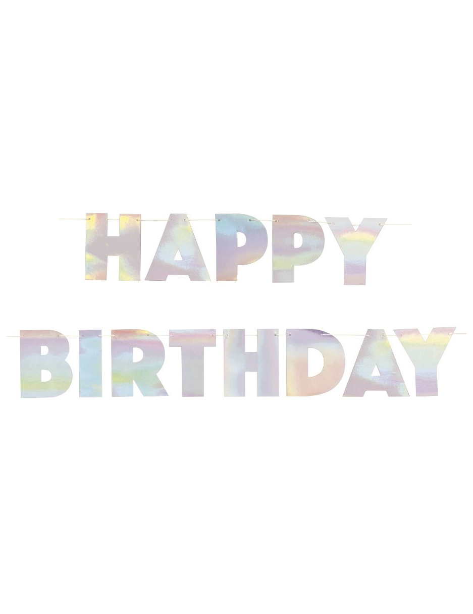 Geburtstagsgirlande 'Happy Birthday' glänzend 2,20m Geburtstagsgirlande 'Happy Birthday' glänzend 2,20m von UNIQUE