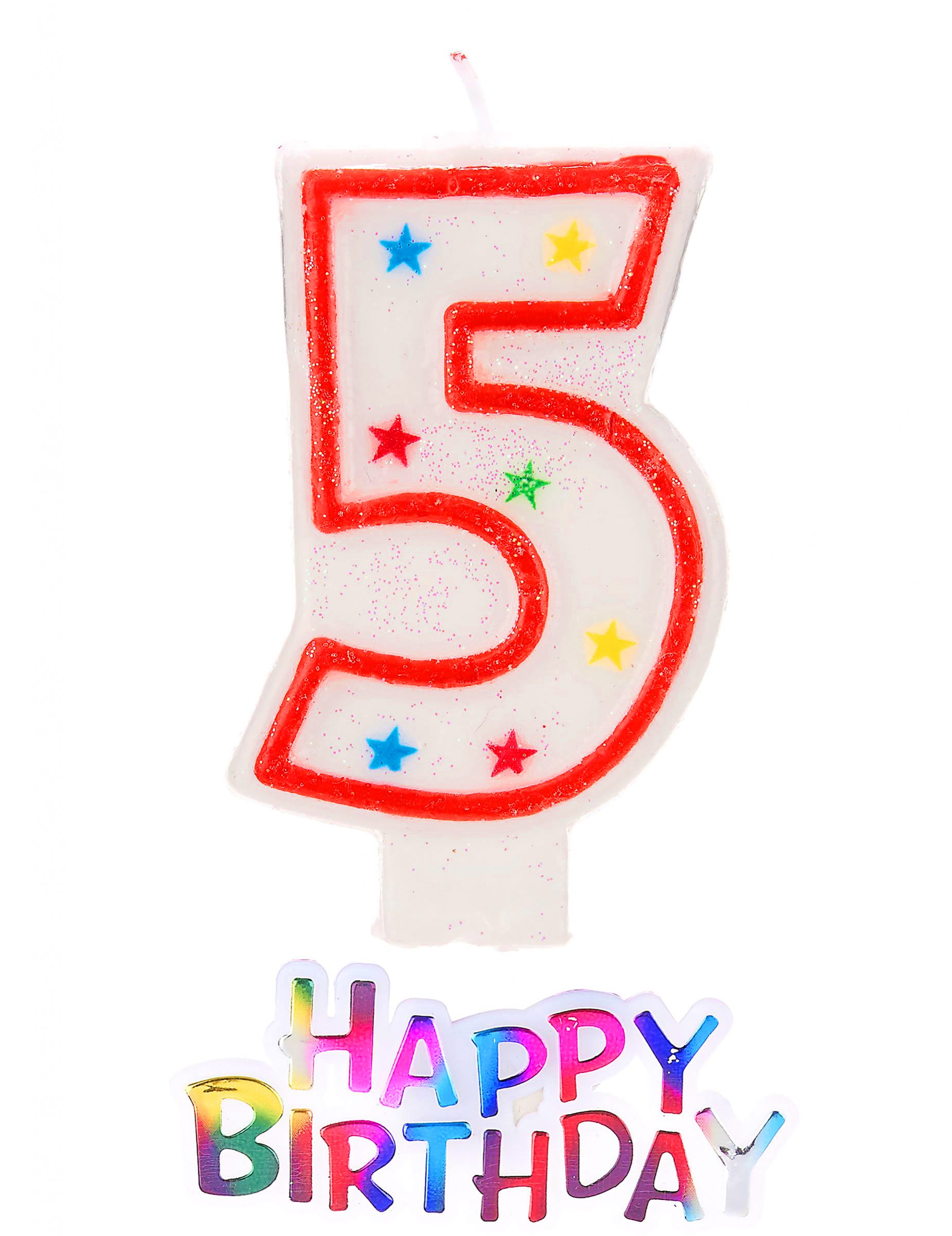 Geburtstagskerze Stern Zahl 5 Geburtstagskerze Stern Zahl 5 von UNIQUE