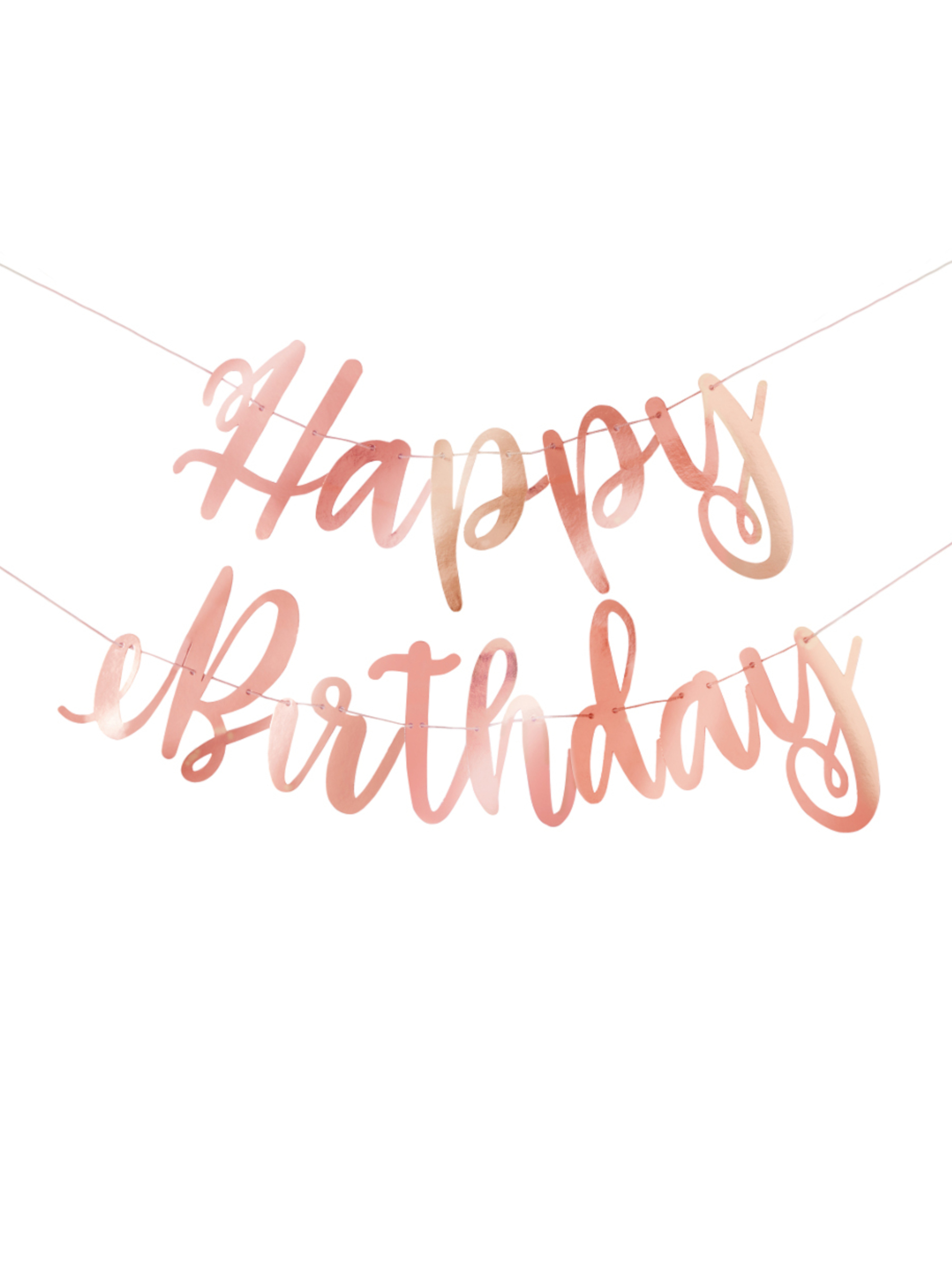 Girlande Happy Birthday Wanddekoration rosegold 2,13 m Girlande Happy Birthday Wanddekoration rosegold 2,13 m von UNIQUE
