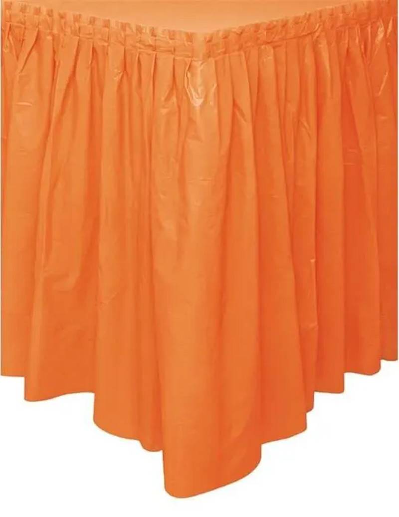 Halloween Tischrock gefaltet orange 73 x 426 cm von UNIQUE