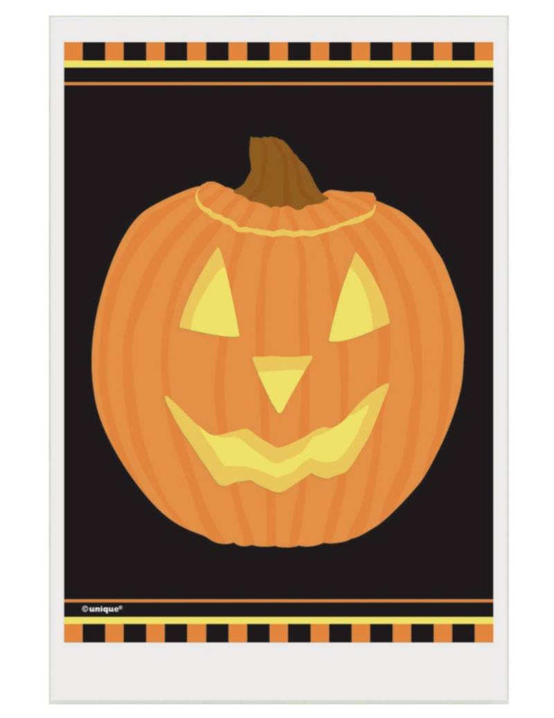 Halloween Tüten Kürbis Geschenktüten 50 Stück orange-schwarz 10x15cm von UNIQUE