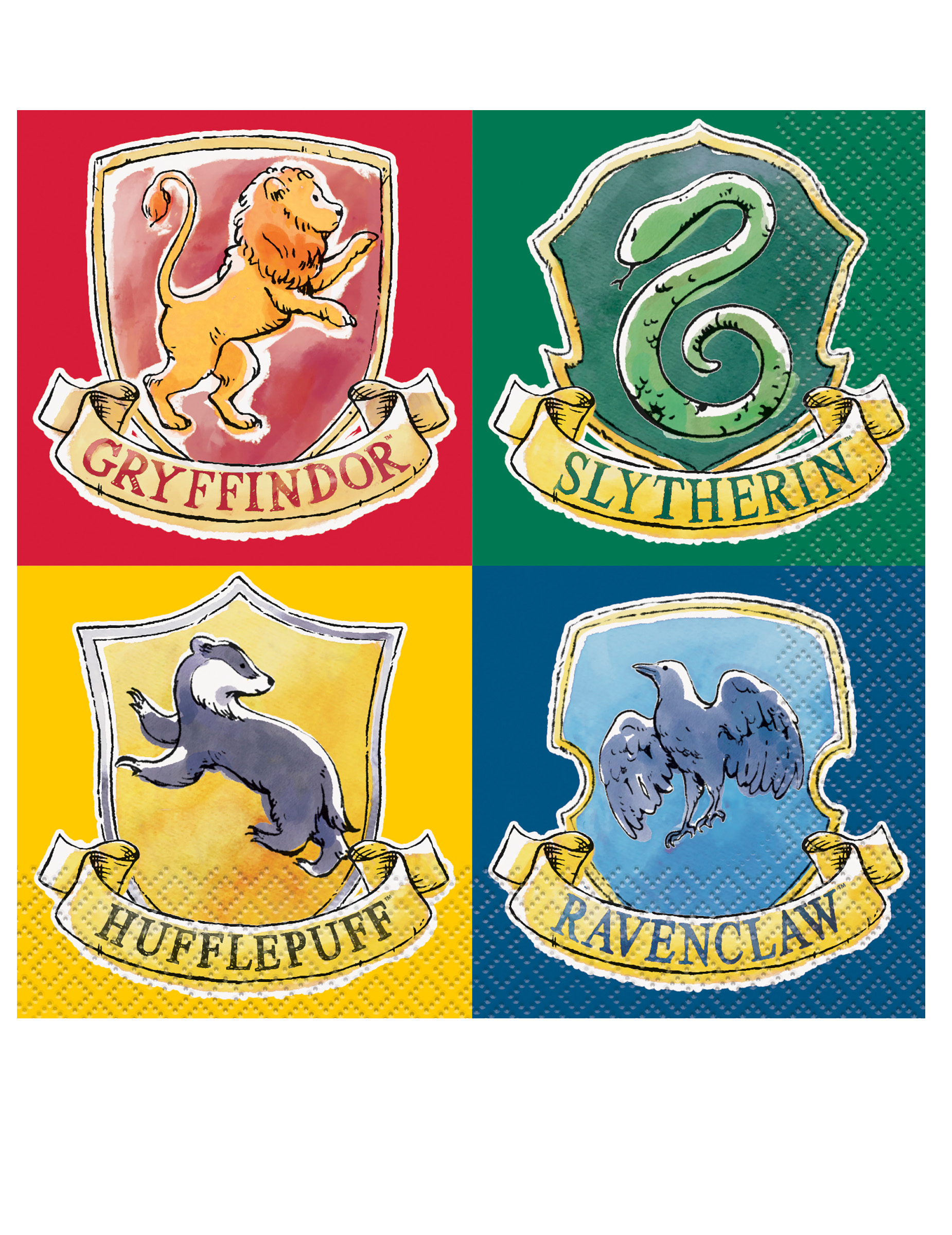 Harry Potter Servietten 16 Stück bunt 33 x 33 cm Harry Potter Servietten 16 Stück bunt 33 x 33 cm von UNIQUE