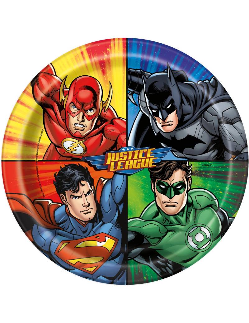 Justice League-Teller Lizenzartikel bunt 23cm von UNIQUE