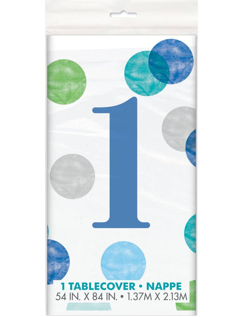 Kunststoff-Tischdecke 1. Geburtstag blau + weiß 137 x 213 cm Pastell-Punkte Kunststoff-Tischdecke 1. Geburtstag blau + weiß 137 x 213 cm Pastell-Punkte von UNIQUE