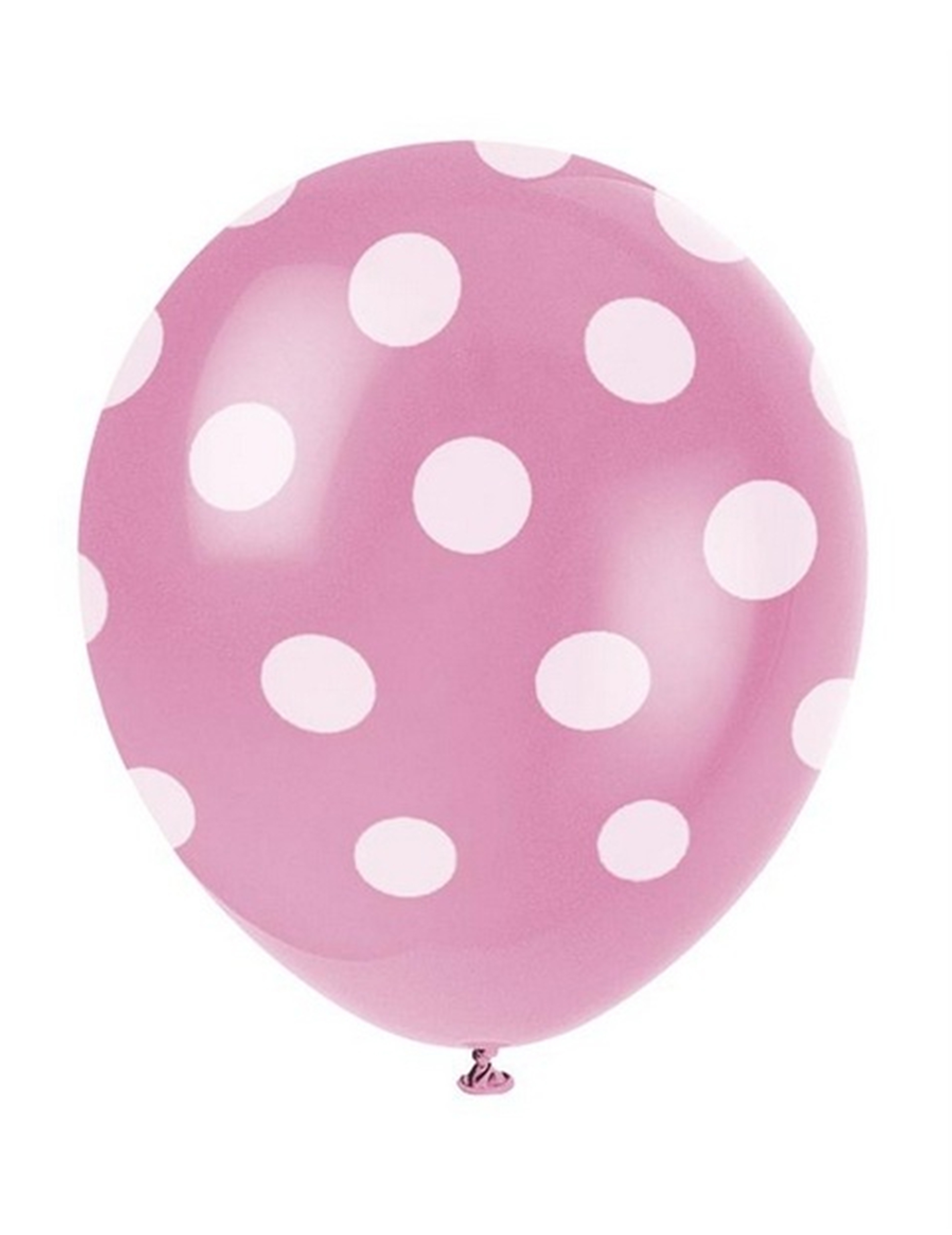 Luftballons Raumdeko 6 stück rosa-weiss gepunktet von UNIQUE