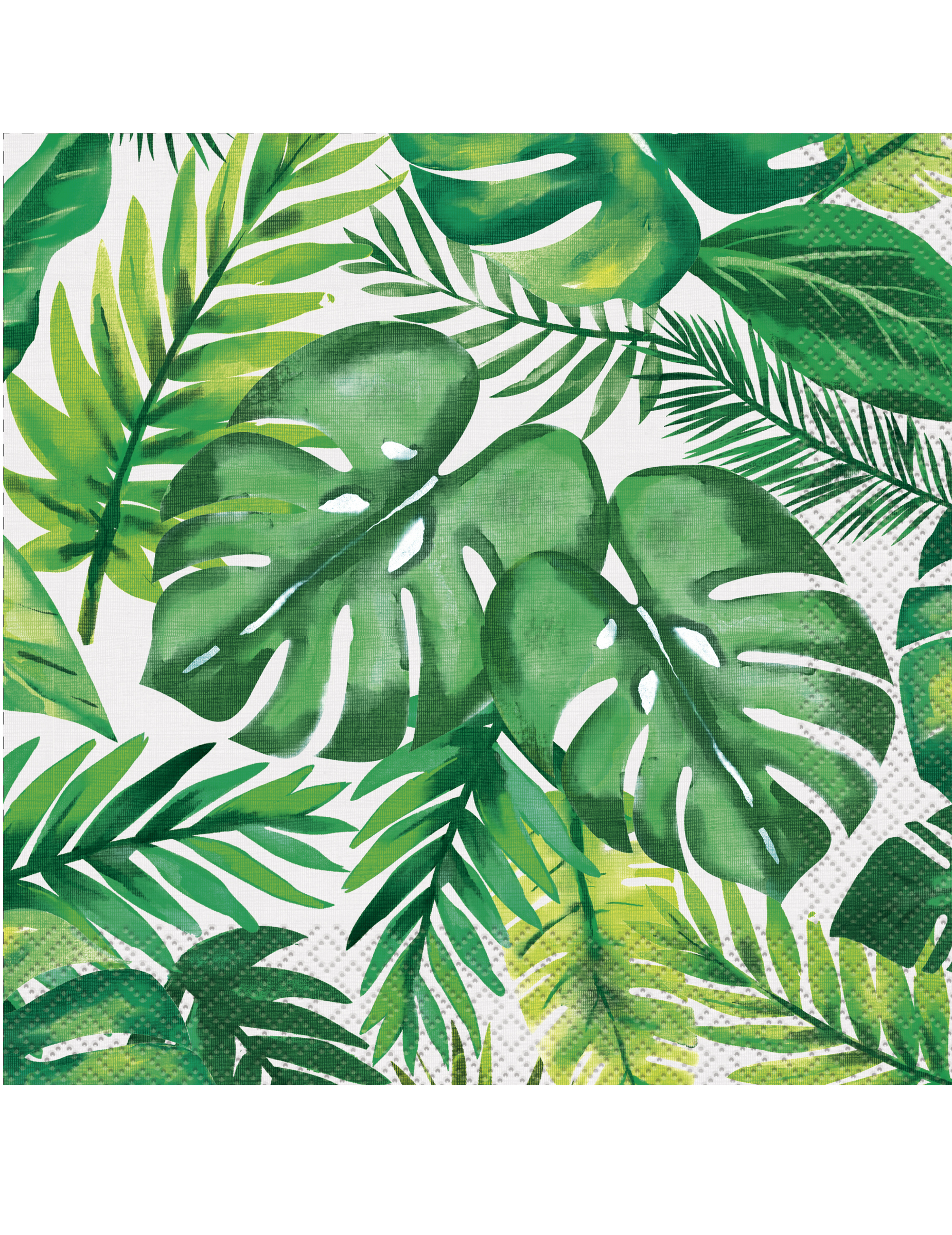 Papierservietten Tropical-Muster 16 Stück grün-weiss 33x33cm Papierservietten Tropical-Muster 16 Stück grün-weiss 33x33cm von UNIQUE
