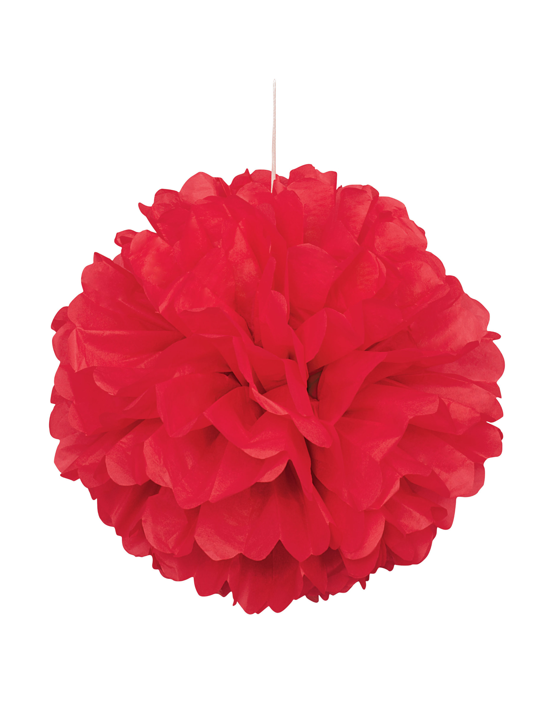 Pompon zum Aufhängen rot 40 cm Pompon zum Aufhängen rot 40 cm von UNIQUE