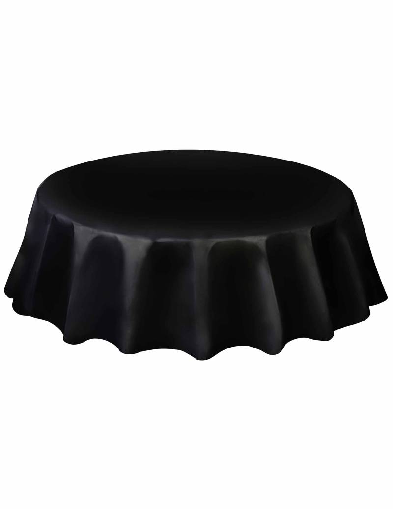 Runde Tischdecke Halloween-Dekoration schwarz 213 cm von UNIQUE
