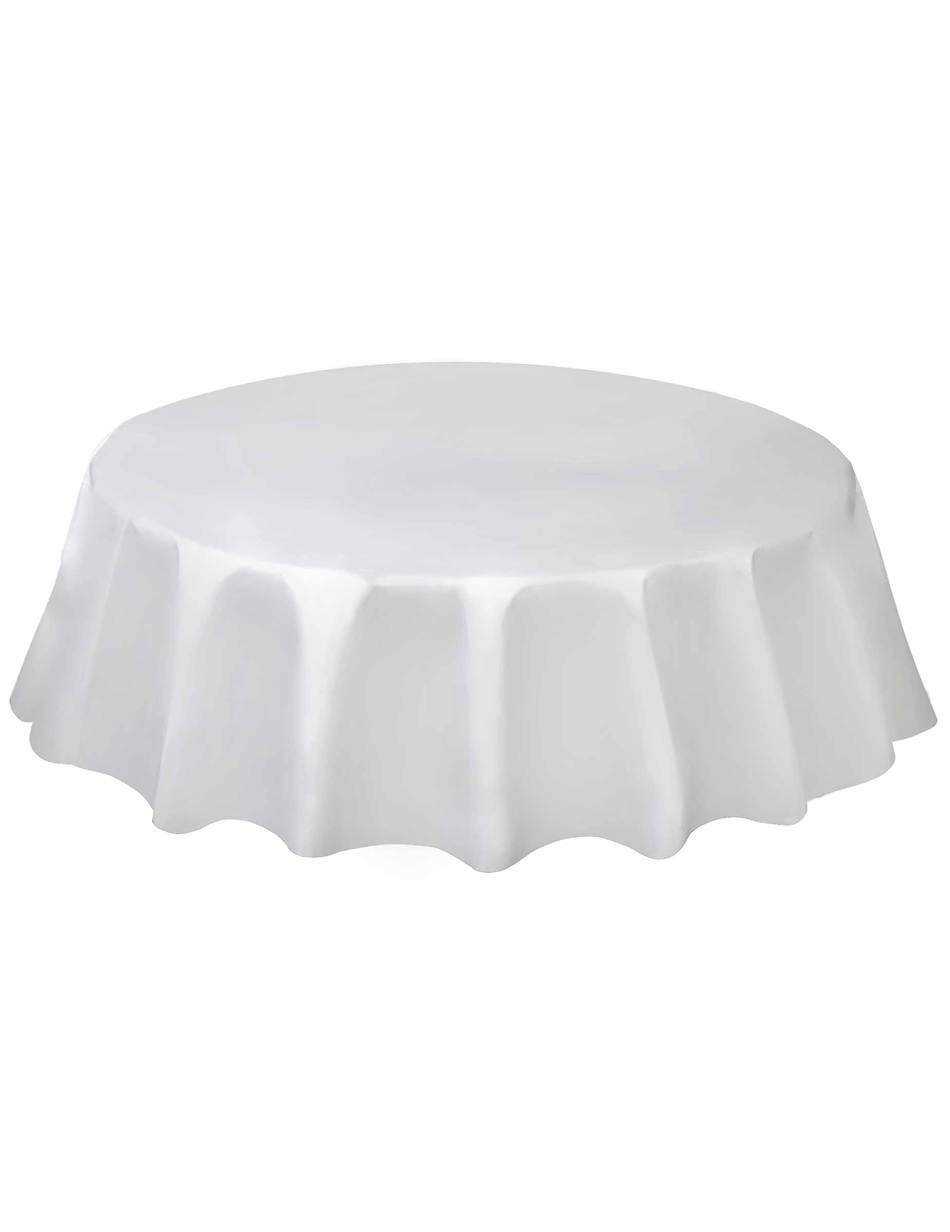 Runde Tischdecke Tischdeko weiss 213cm Runde Tischdecke Tischdeko weiss 213cm von UNIQUE