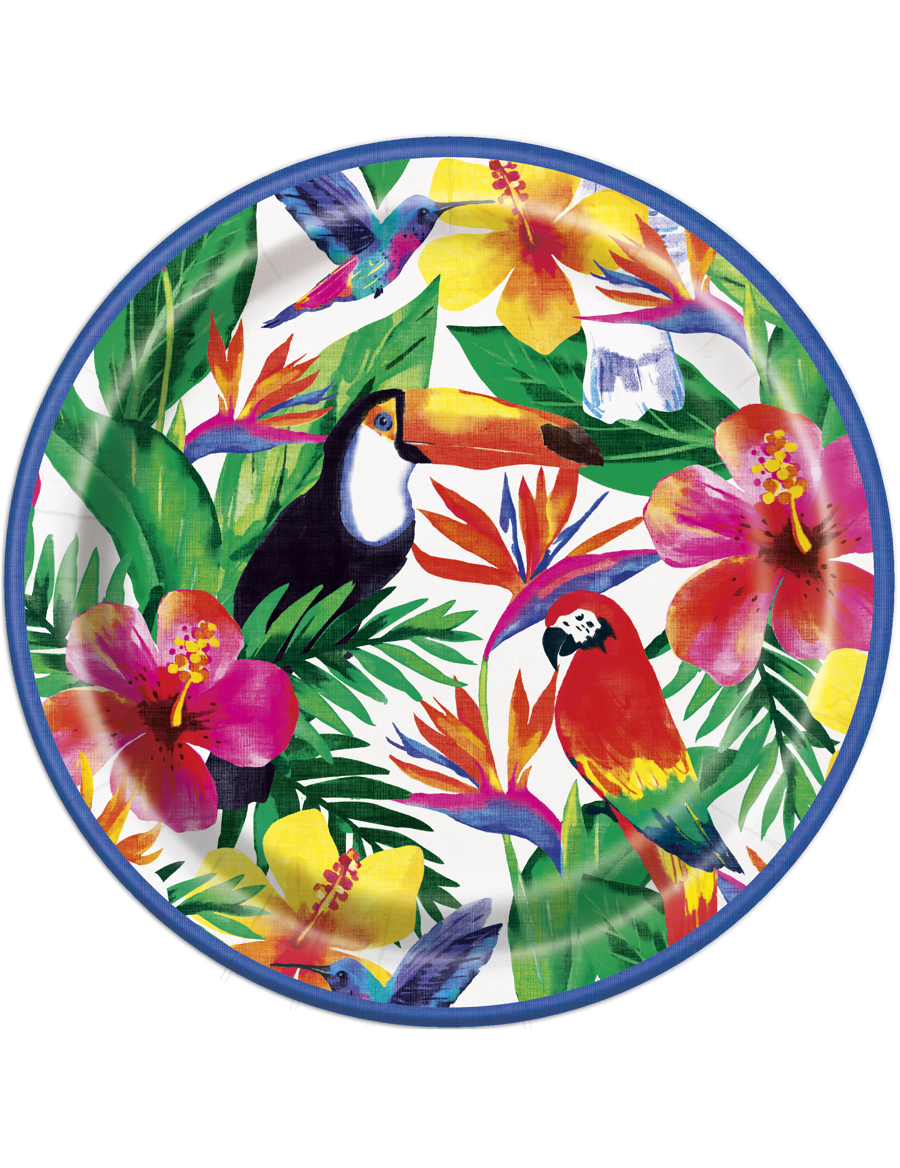 Tropical Pappteller Tischdeko 8 Stück bunt 23cm Tropical Pappteller Tischdeko 8 Stück bunt 23cm von UNIQUE
