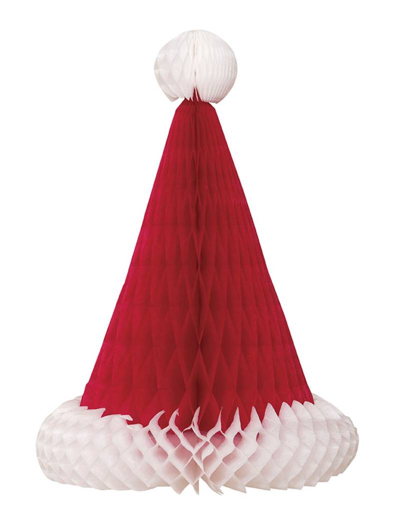 Weihnachtsmütze Tischdekoration rot-weiss 30cm Weihnachtsmütze Tischdekoration rot-weiss 30cm von UNIQUE
