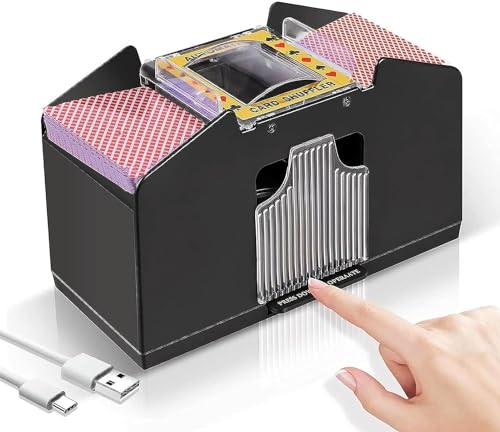 UNISOPH Kartenmischmaschine, Kartenmischmaschine Elektrische 1-4 Deck, USB Und Batteriebetrieben, Mischmaschine Karten Eignet Sich Zum Spielen Von Karten Wie Poker, UNO-Kartenspielen Und Blackjack UNISOPH Kartenmischmaschine, Kartenmischmaschine Elektrische 1-4 Deck, USB Und Batteriebetrieben, Mischmaschine Karten Eignet Sich Zum Spielen Von Karten Wie Poker, UNO-Kartenspielen Und Blackjack von UNISOPH