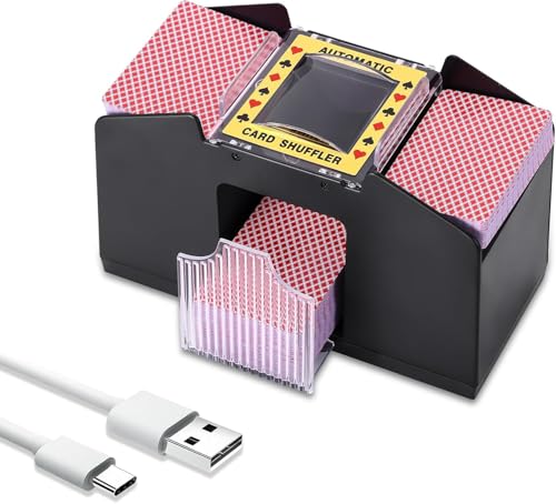 UNISOPH Kartenmischmaschine, Kartenmischmaschine Elektrische 2/4 Decks, USB Und Batteriebetrieben, Mischmaschine Karten Eignet Sich Zum Spielen Von Karten Wie Poker, UNO-Kartenspielen Und Blackjack UNISOPH Kartenmischmaschine, Kartenmischmaschine Elektrische 2/4 Decks, USB Und Batteriebetrieben, Mischmaschine Karten Eignet Sich Zum Spielen Von Karten Wie Poker, UNO-Kartenspielen Und Blackjack von UNISOPH