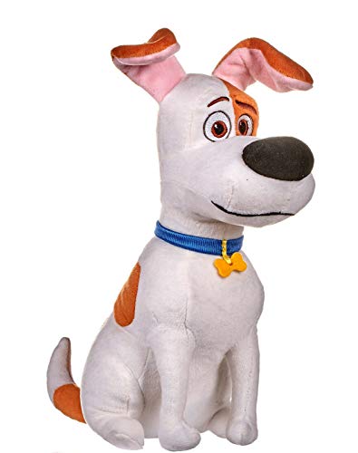 Whitehouse Leisure International Ltd. Haustiere (Das geheime Leben der Haustiere 2) - Plüsch Max, weißer Hund mit braunen Flecken 29 cm. - Superweiche Qualität - Preis pro Modell (sitzend) von UNIVERSAL