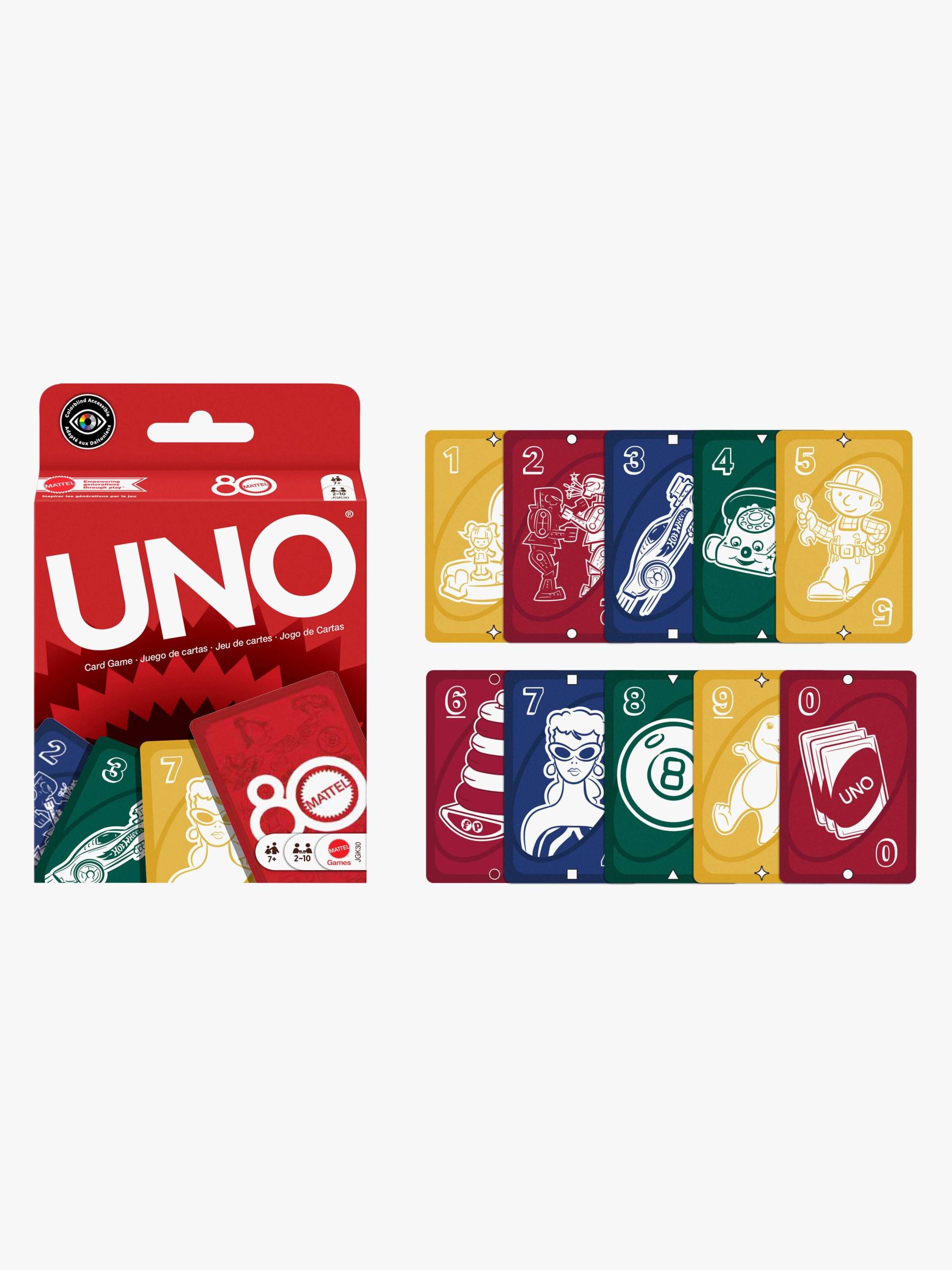 UNO Mattel 80th Ruby Red Kartenspiel von UNO