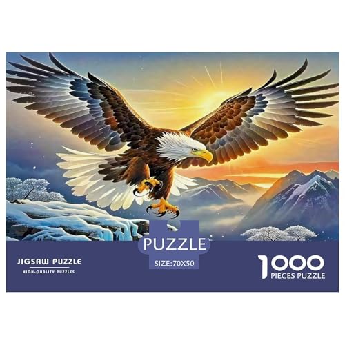 Adler Puzzle 1000-teilige Schwer Puzzle Spielzeug Lernspiel Impossible Herausforderung Spielzeug Für Erwachsene Kinder 70x50cm/1000pcs von UNRXJZLVM