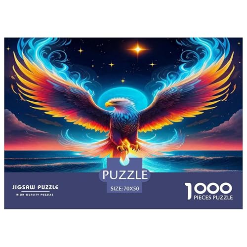 Adler Puzzle 1000-teilige Schwer Puzzle Spielzeug Pädagogisches Spiel Impossible Herausforderungsspielzeug Für Erwachsene Kinder 70x50cm/1000pcs von UNRXJZLVM