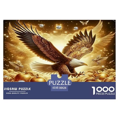 Adler Puzzles 1000 Teile Schwer Puzzle Spielzeug Lernspiel Impossible Herausforderung Spielzeug Für Erwachsene Kinder 38x26cm/1000pcs von UNRXJZLVM