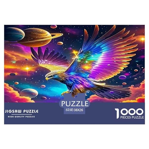 Adler Puzzles 1000-teilige Schwer Puzzle Spielzeug Lernspiel Impossible Herausforderungsspielzeug Für Erwachsene Kinder 38x26cm/1000pcs von UNRXJZLVM