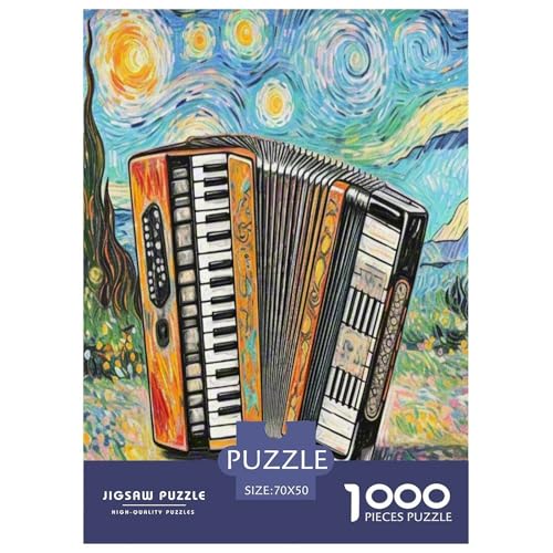 Akkordeon Puzzle 1000 Teile Schwer Puzzle Spielzeug Lernspiel Impossible Herausforderungsspielzeug Für Erwachsene Kinder 70x50cm/1000pcs von UNRXJZLVM