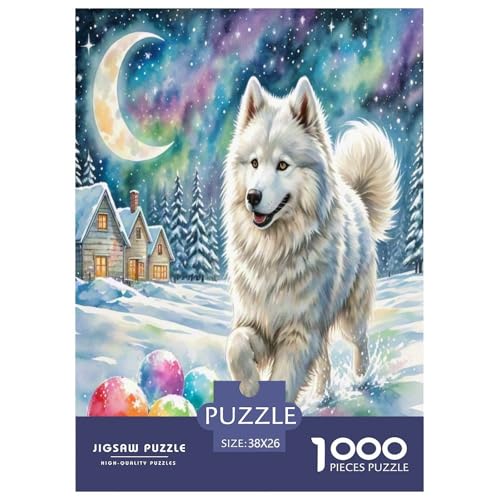 Amerikanischer Eskimo Hund Puzzles 1000 Teile Schwer Puzzle Spielzeug Lernspiel Impossible Herausforderung Spielzeug Für Erwachsene Und Kinder Ab 12 Jahren 38x26cm/1000pcs Amerikanischer Eskimo Hund Puzzles 1000 Teile Schwer Puzzle Spielzeug Lernspiel Impossible Herausforderung Spielzeug Für Erwachsene Und Kinder Ab 12 Jahren 38x26cm/1000pcs von UNRXJZLVM