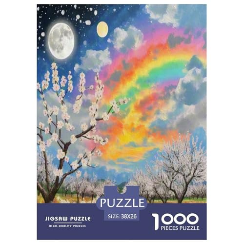 Aprikosenblüte Puzzle 1000 Teile Schwer Puzzle Spielzeug Lernspiel Impossible Herausforderung Spielzeug Für Erwachsene Und Kinder in Bewährter 38x26cm/1000pcs von UNRXJZLVM