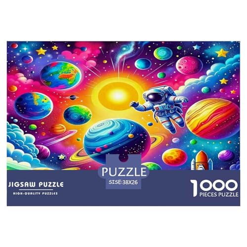 Astronaut Puzzle 1000 Teile Schwer Puzzle Spielzeug Lernspiel Impossible Herausforderungsspielzeug Für Erwachsene Kinder 38x26cm/1000pcs von UNRXJZLVM