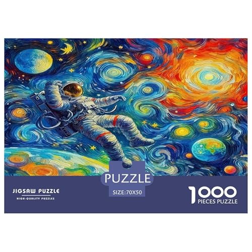 Astronaut Puzzle 1000 Teile Schwer Puzzle Spielzeug Lernspiel Impossible Herausforderungsspielzeug Für Erwachsene Kinder 70x50cm/1000pcs von UNRXJZLVM