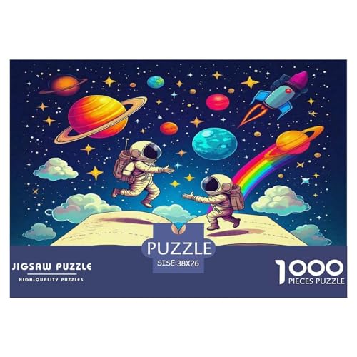 Astronaut Puzzles 1000 Teile Schwer Puzzle Spielzeug Lernspiel Impossible Herausforderung Spielzeug Für Erwachsene Kinder 38x26cm/1000pcs von UNRXJZLVM
