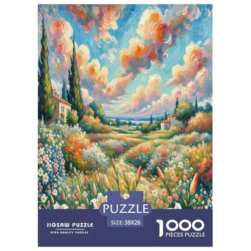Ballon Blume Puzzles 1000 Teile Schwer Puzzle Spielzeug Lernspiel Impossible Herausforderung Spielzeug Für Erwachsene Kinder 38x26cm/1000pcs von UNRXJZLVM