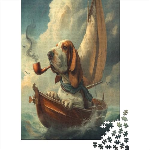 Basset Hound Hund Puzzle 1000 Teile Puzzles Für Erwachsene Klassische Puzzles 1000 Teile Erwachsene Puzzlespiel Erwachsene 1000 Teile Erwachsenen Puzzlespiel Puzzel 1000pcs (75x50cm) von UNRXJZLVM