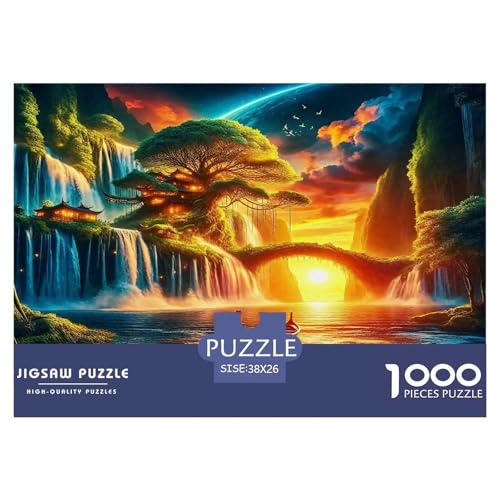 Baum des Lebens Puzzles 1000 Teile Schwer Puzzle Spielzeug Pädagogisches Spiel Impossible Herausforderungsspielzeug Für Erwachsene Kinder 38x26cm/1000pcs von UNRXJZLVM